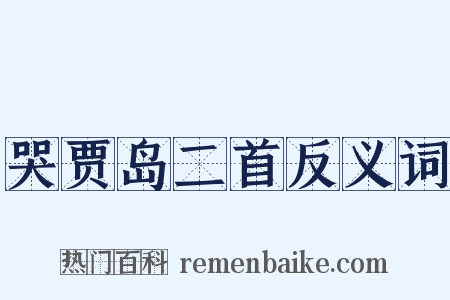 哭贾岛二首反义词是什么意思的图片